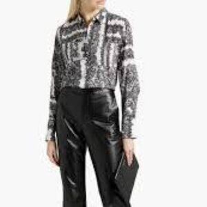 Malene Birger Cologne printed silk blend blouse small/medium